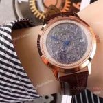 New Replica Patek Philippe Calatrava Rose Gold Flower Face Watches